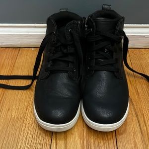Boys leather sneakers boots